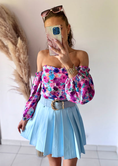 TOP BUSTIER - LILAS