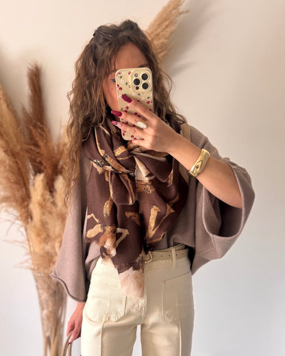 FOULARD VICTORIA - CHOCO