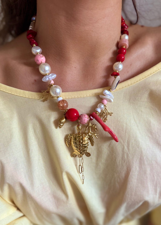 COLLIER MARÉE - ROUGE