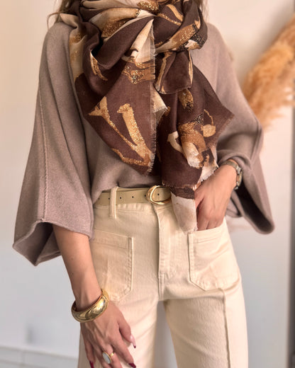 JEAN WIDE LEG - BEIGE