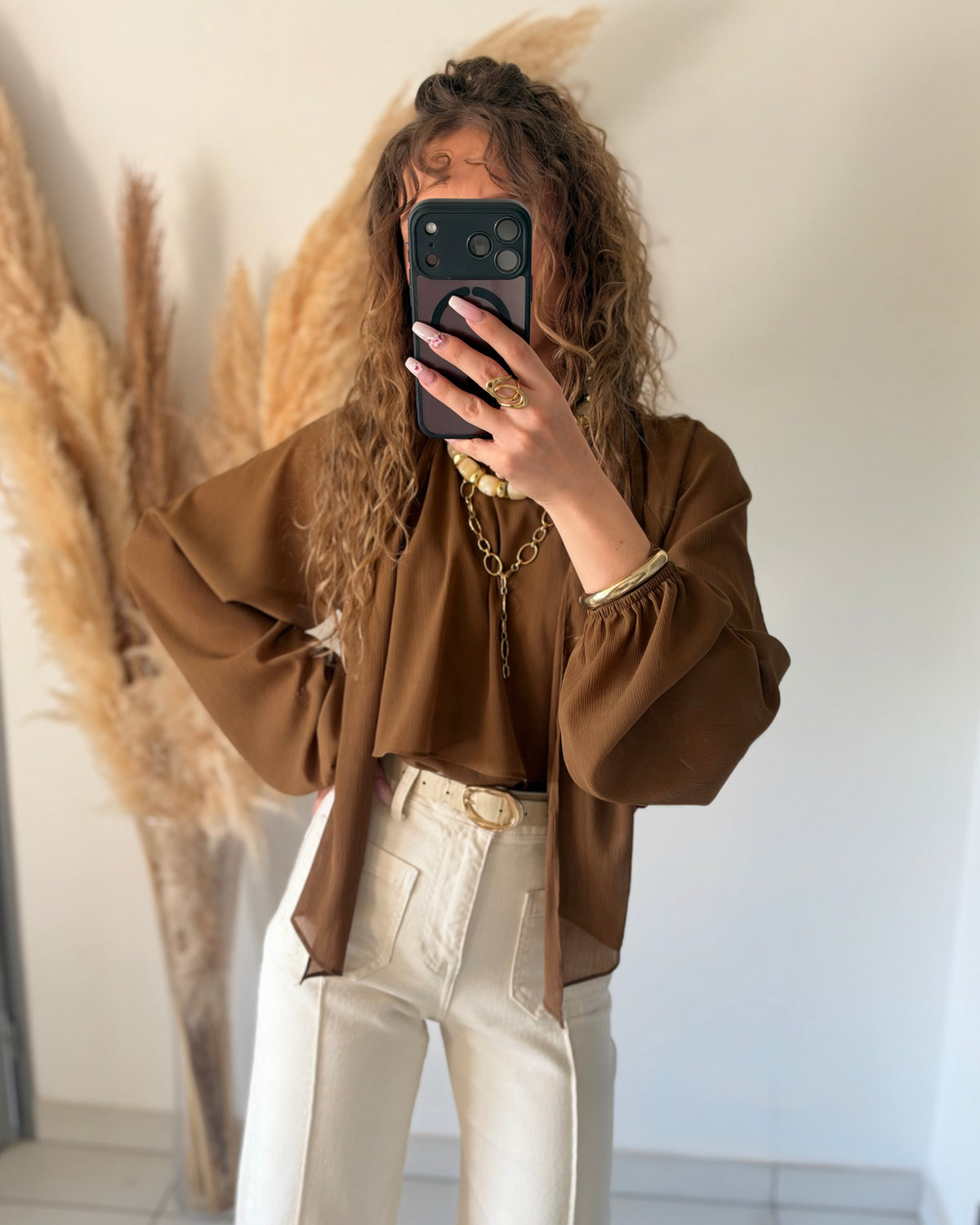 BLOUSE LOLITA - MARRON