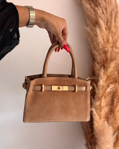 SAC TAUPE - CUIR
