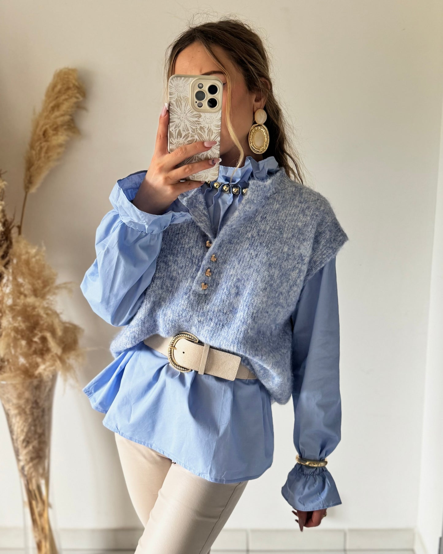 PULL SANS MANCHES - CIEL