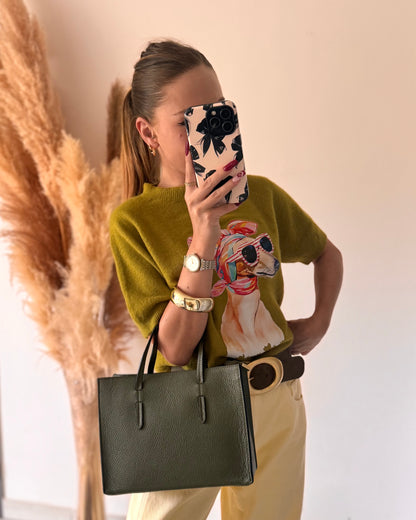 PULL MARGOT - VERT ANIS
