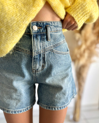 SHORT LEONIE - DENIM