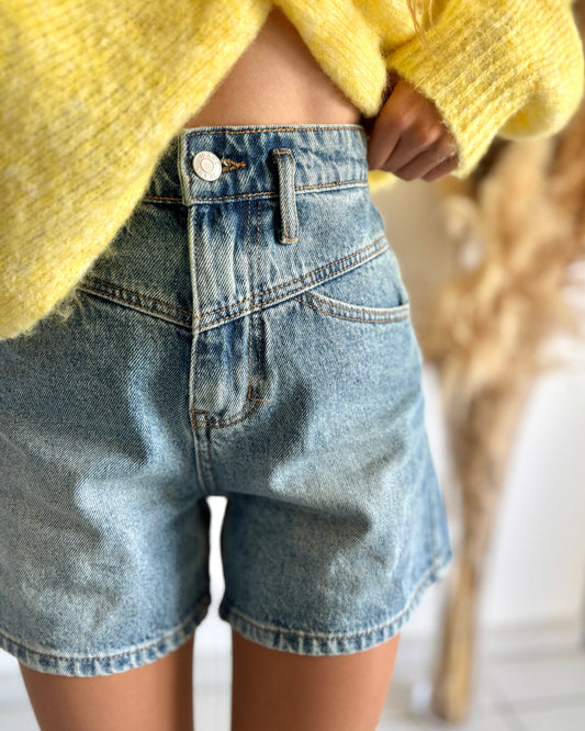 SHORT LEONIE - DENIM