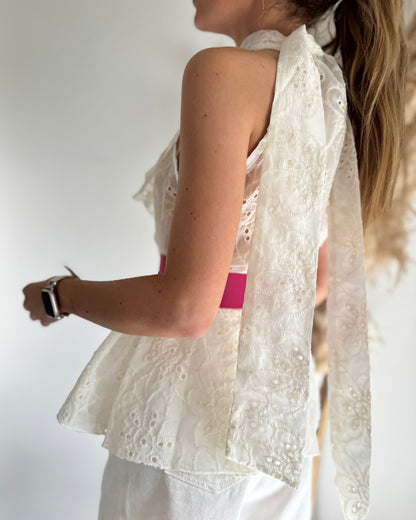 TOP ELEA - BLANC