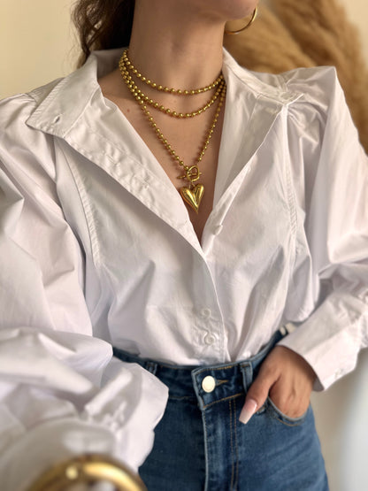 CHEMISE BALLON - BLANC