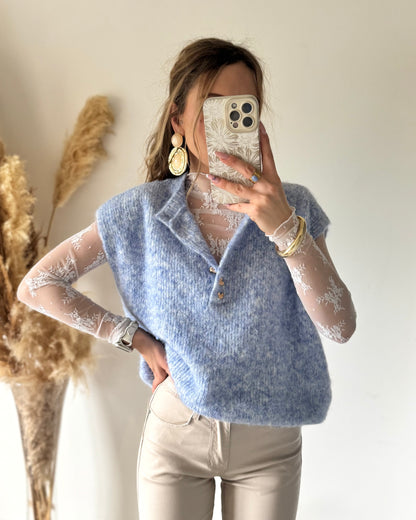 PULL SANS MANCHES - CIEL