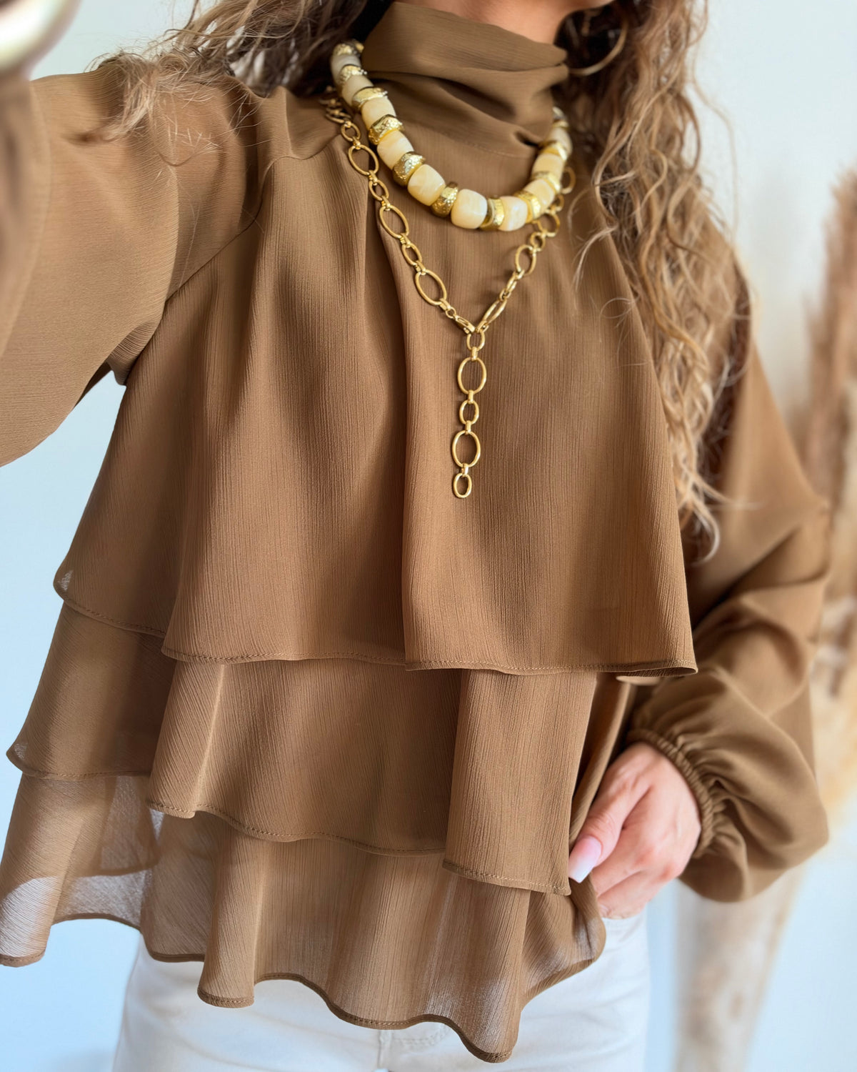 BLOUSE LOLITA - MARRON