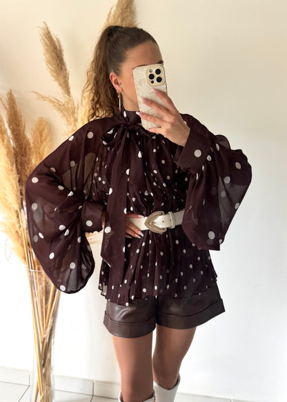 BLOUSE CHOCOLAT - NOELIE