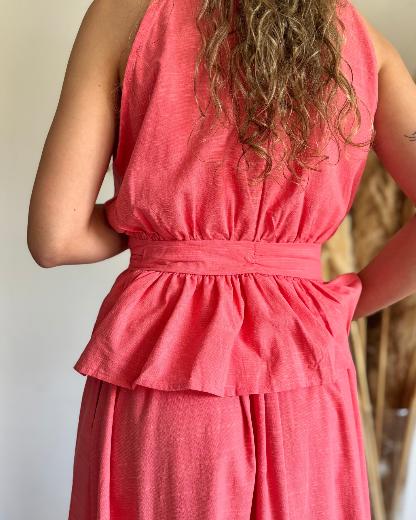 ENSEMBLE TOP & JUPE - CORAIL