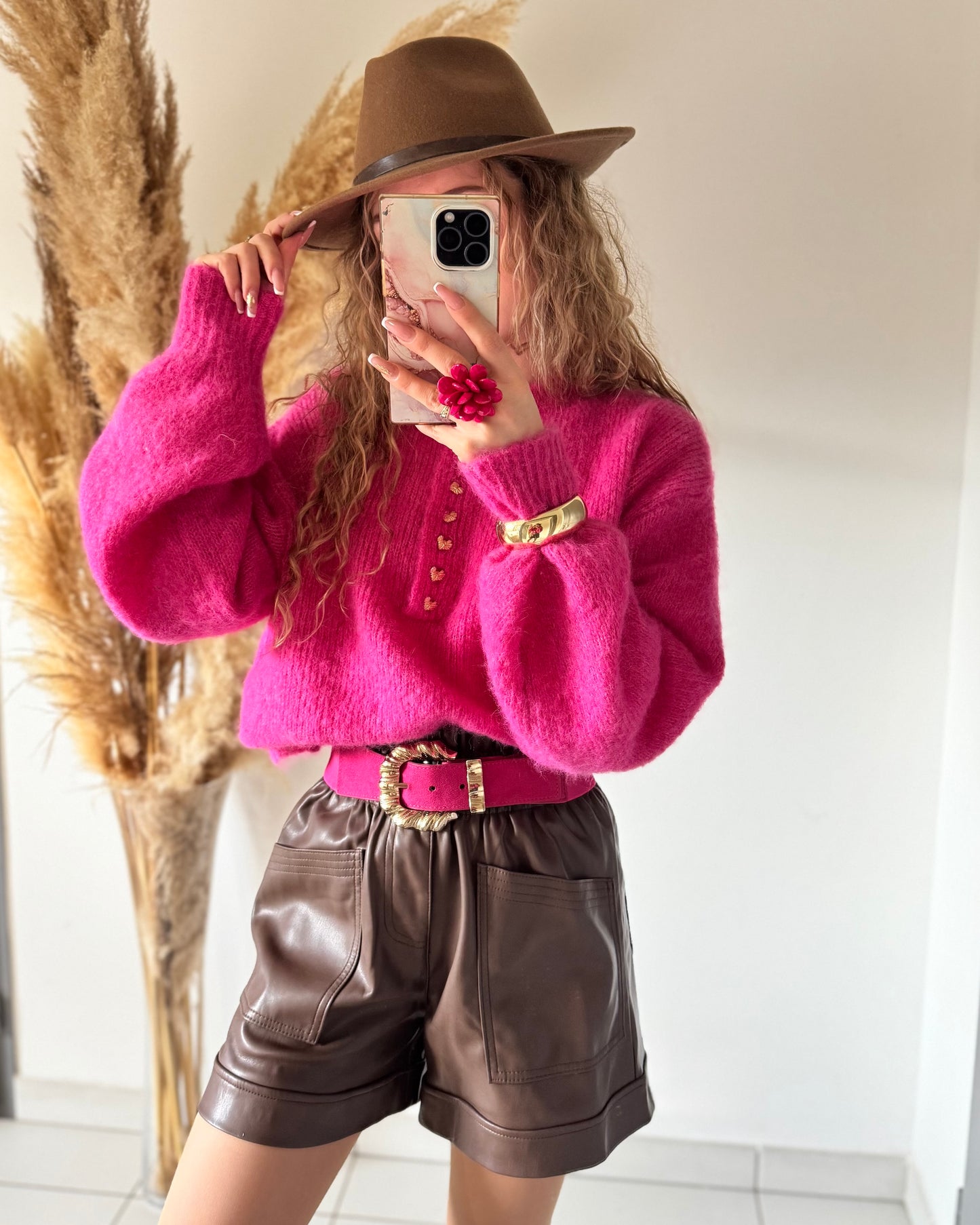 SHORT MARRON - SIMILI