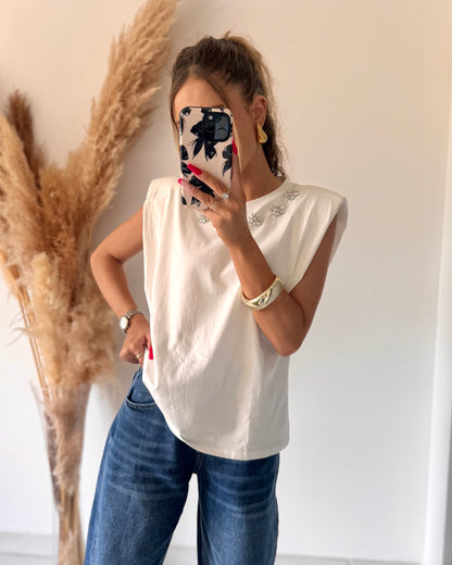 T-SHIRT ELISE - BLANC