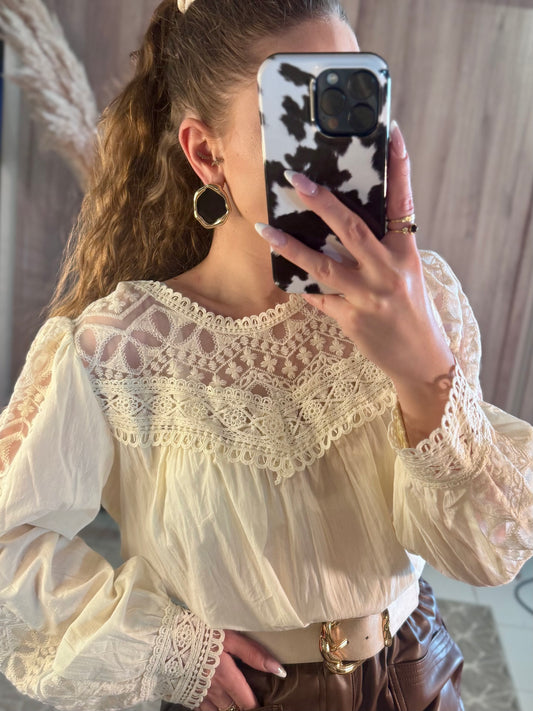 BLOUSE EN DENTELLE - ESTELLE