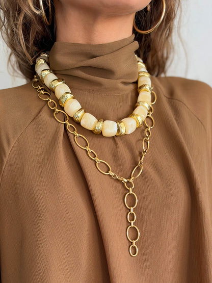 COLLIER ALBA - BEIGE