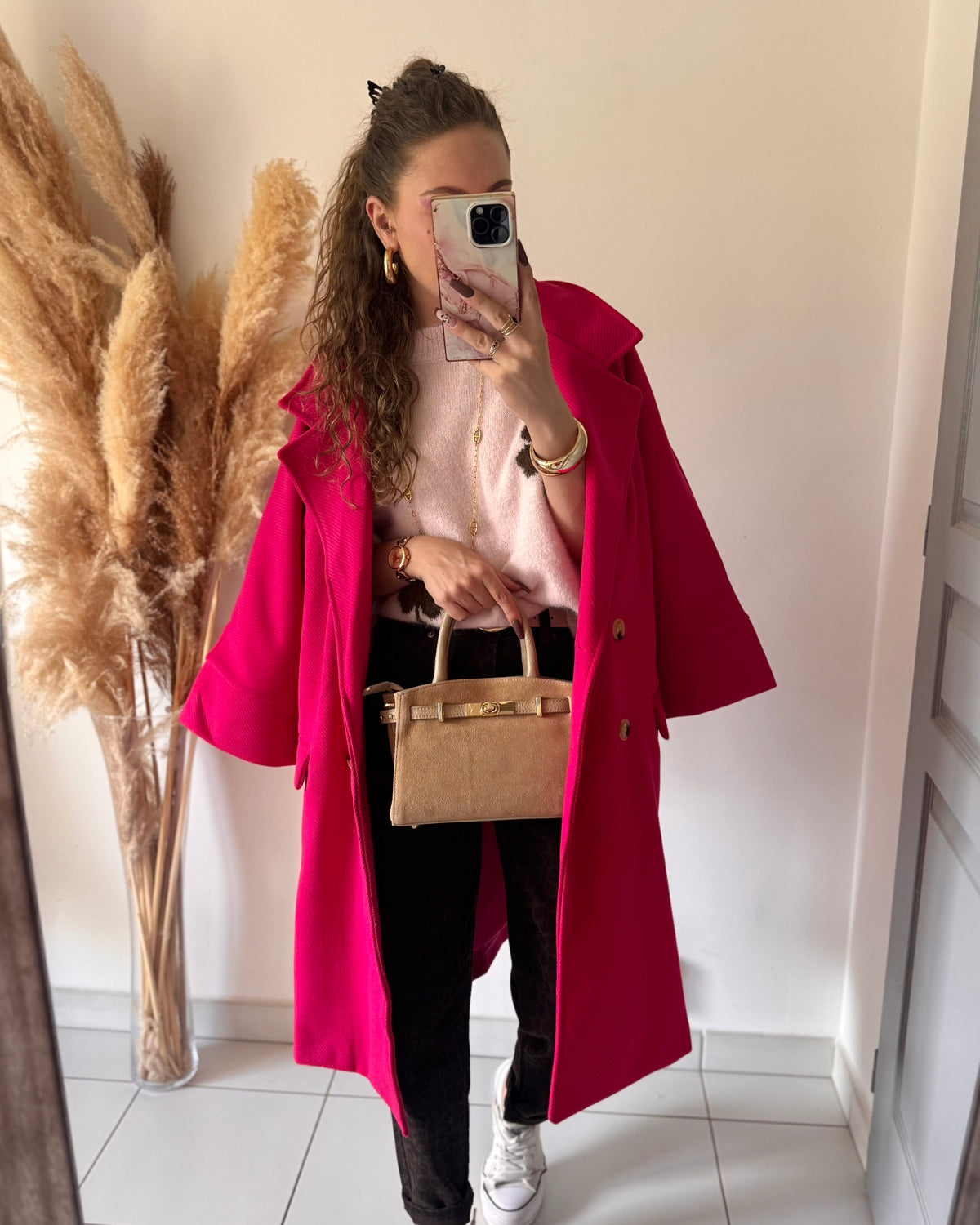 MANTEAU SPIES - FUSCHIA