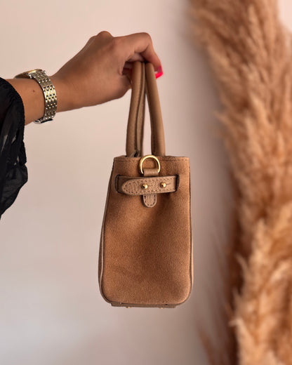SAC TAUPE - CUIR