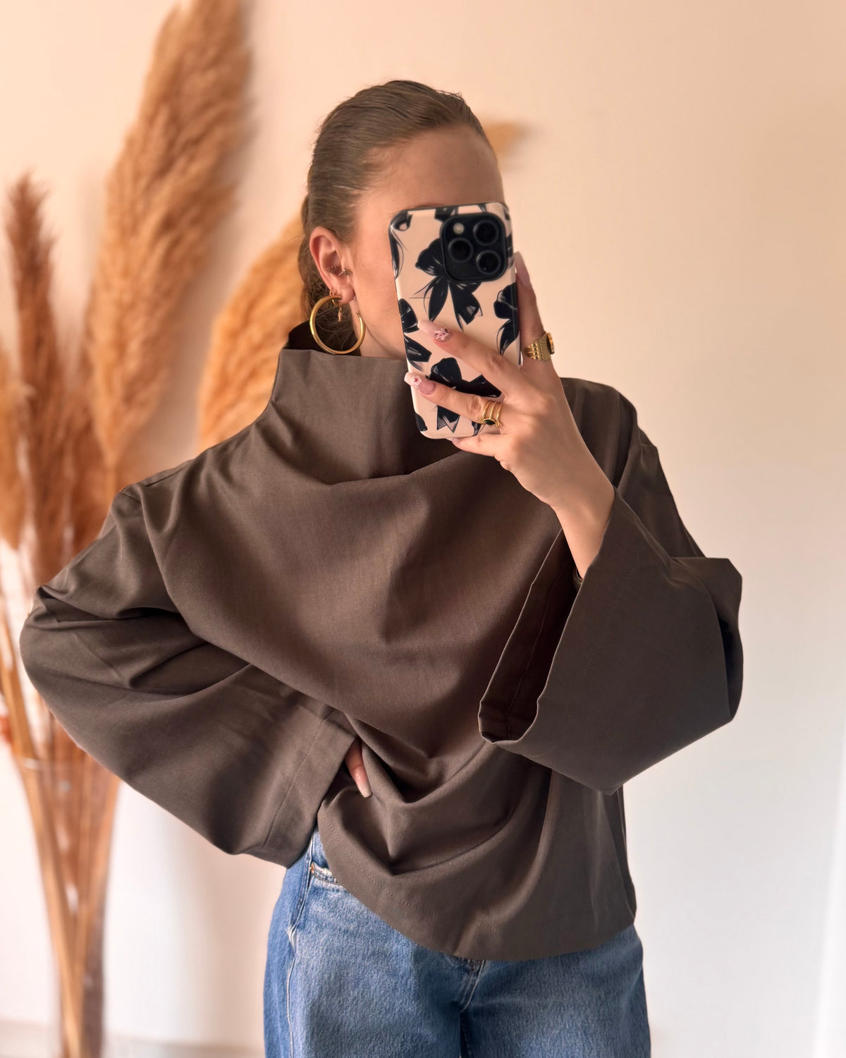 BLOUSE PALOMA - TAUPE FONCÉ