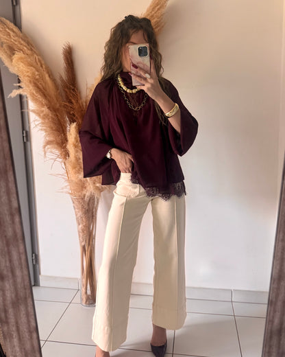 JEAN WIDE LEG - BEIGE