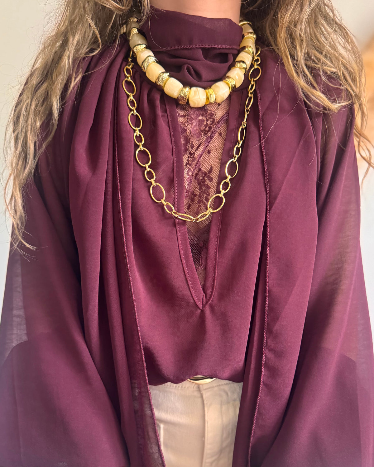 BLOUSE LOLA - BORDEAUX