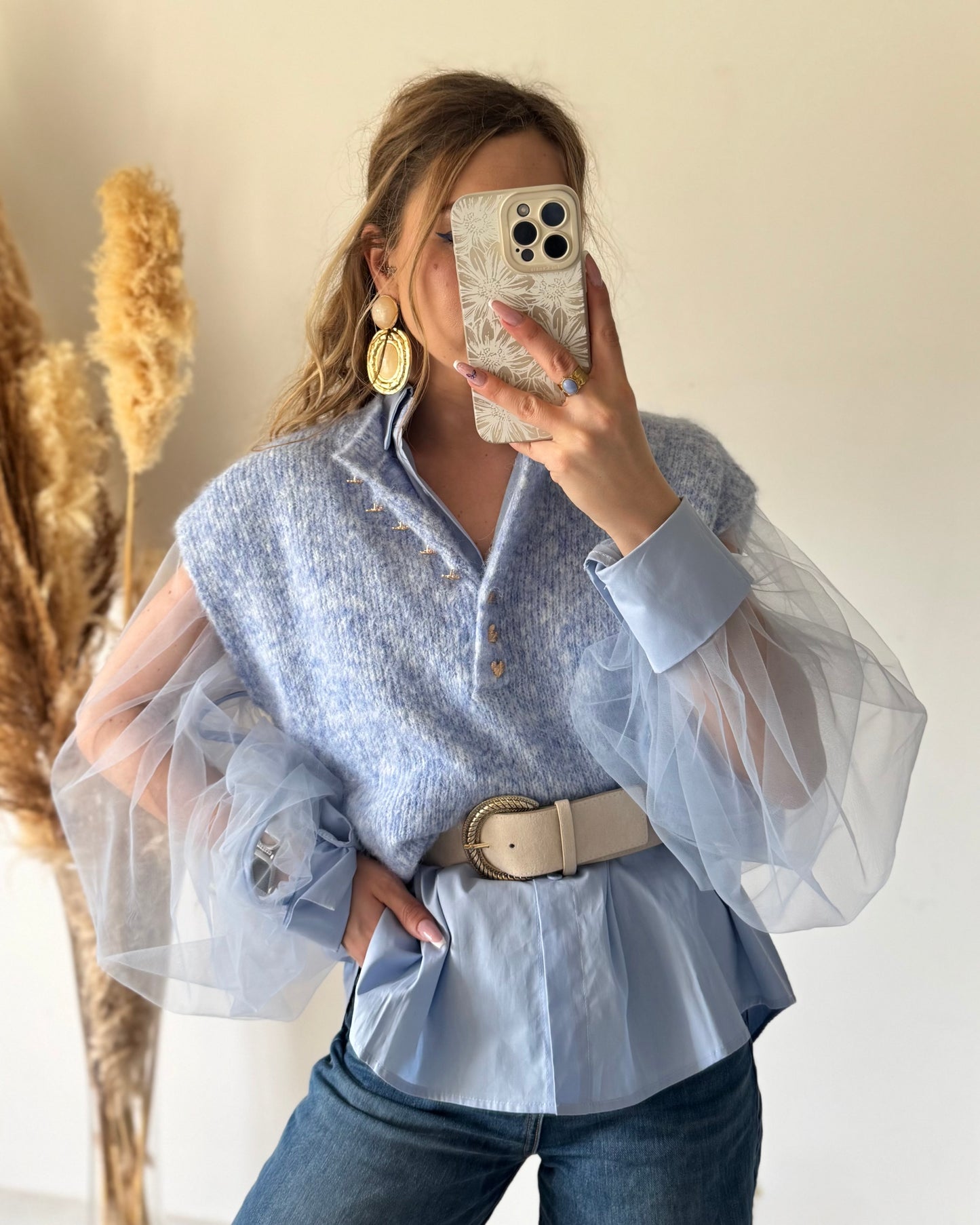 PULL SANS MANCHES - CIEL