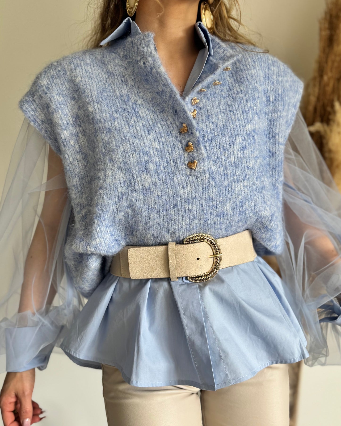 PULL SANS MANCHES - CIEL