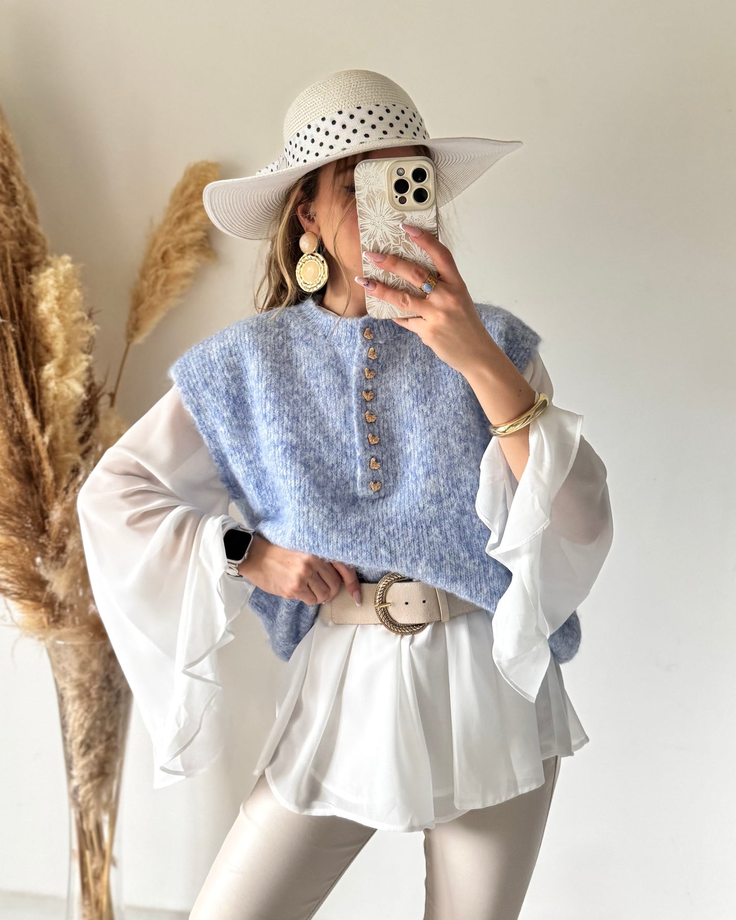 PULL SANS MANCHES - CIEL