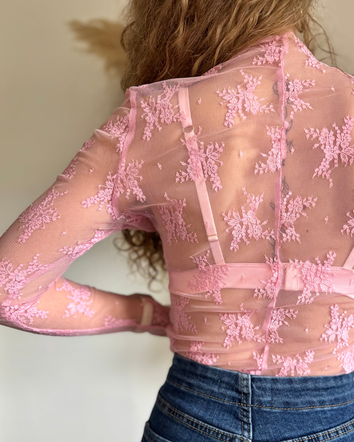 TOP DENTELLE - ROSE