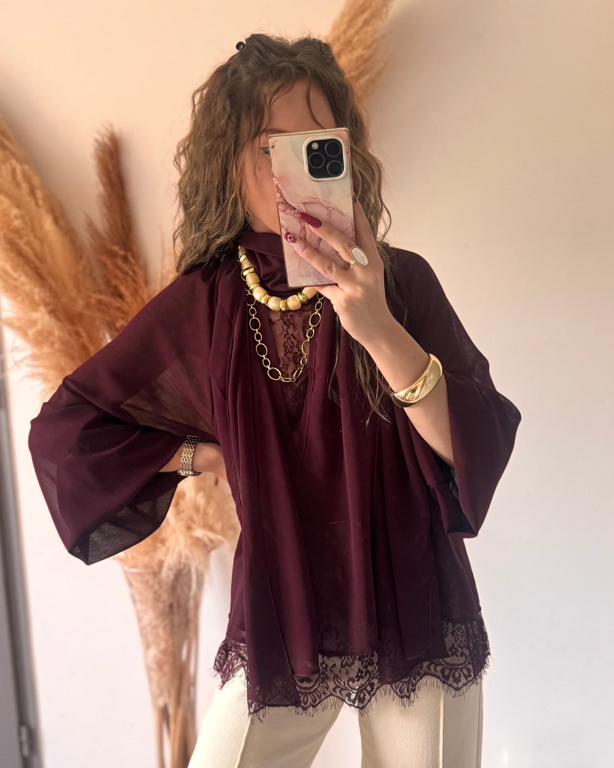 BLOUSE LOLA - BORDEAUX