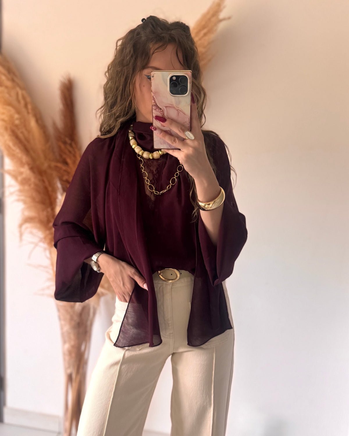 BLOUSE LOLA - BORDEAUX
