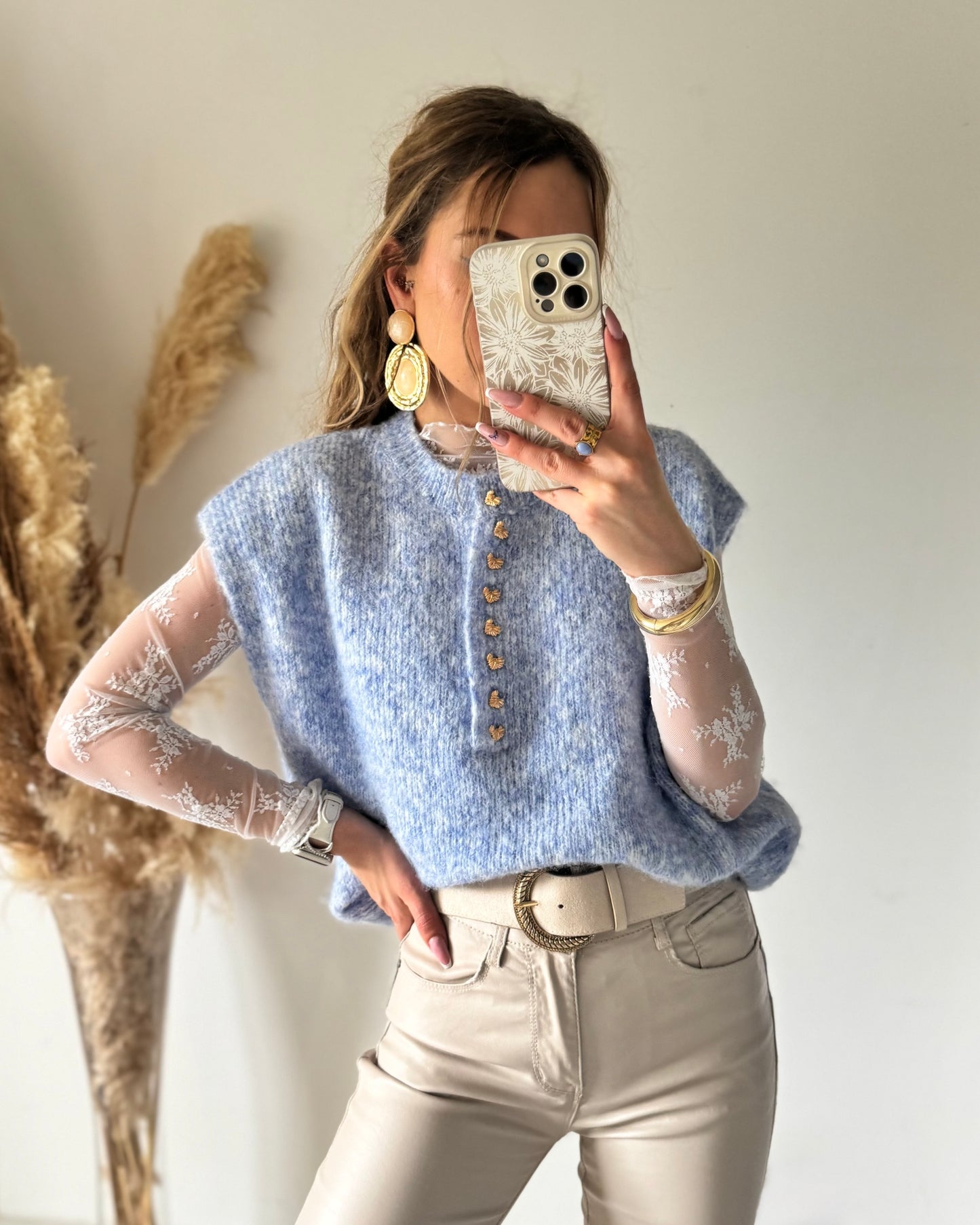 PULL SANS MANCHES - CIEL