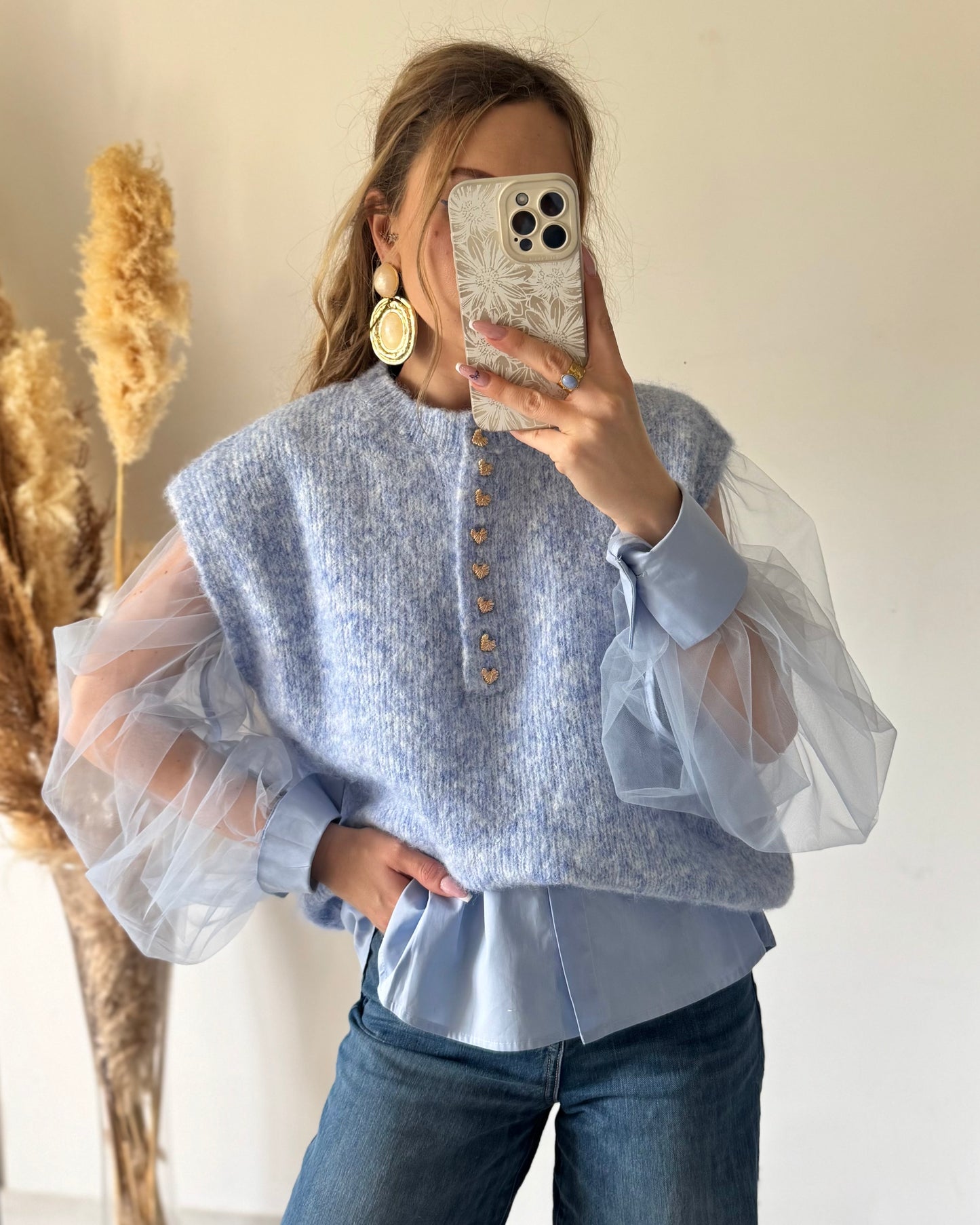 PULL SANS MANCHES - CIEL