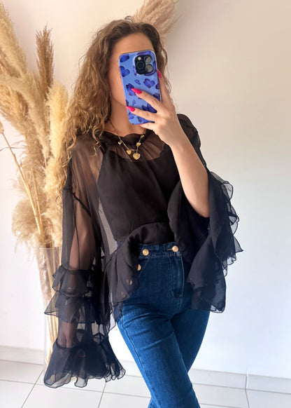 BLOUSE A VOLANTS - MONICA