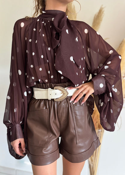 BLOUSE CHOCOLAT - NOELIE