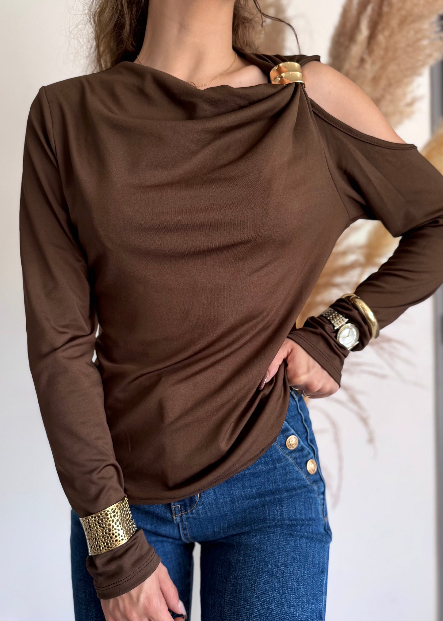 TOP ASYMÉTRIQUE - CHOCO