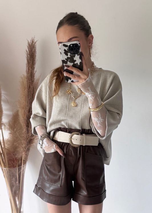 SHORT MARRON - SIMILI