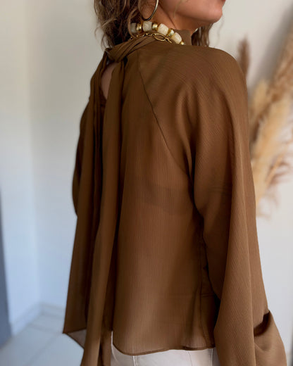 BLOUSE LOLITA - MARRON