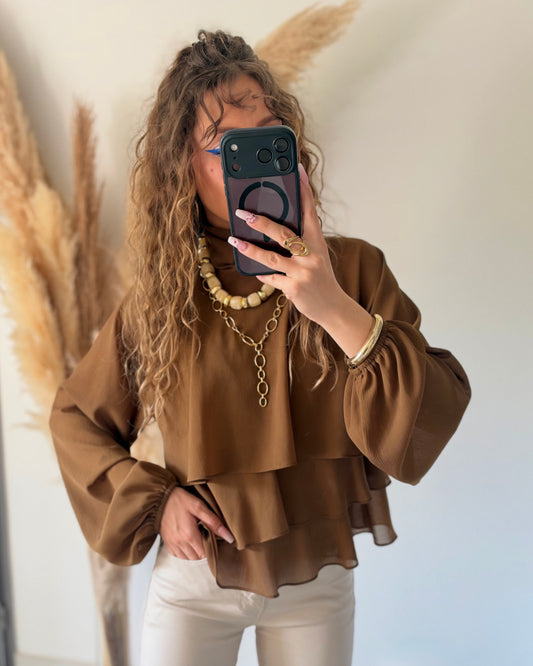 BLOUSE LOLITA - MARRON