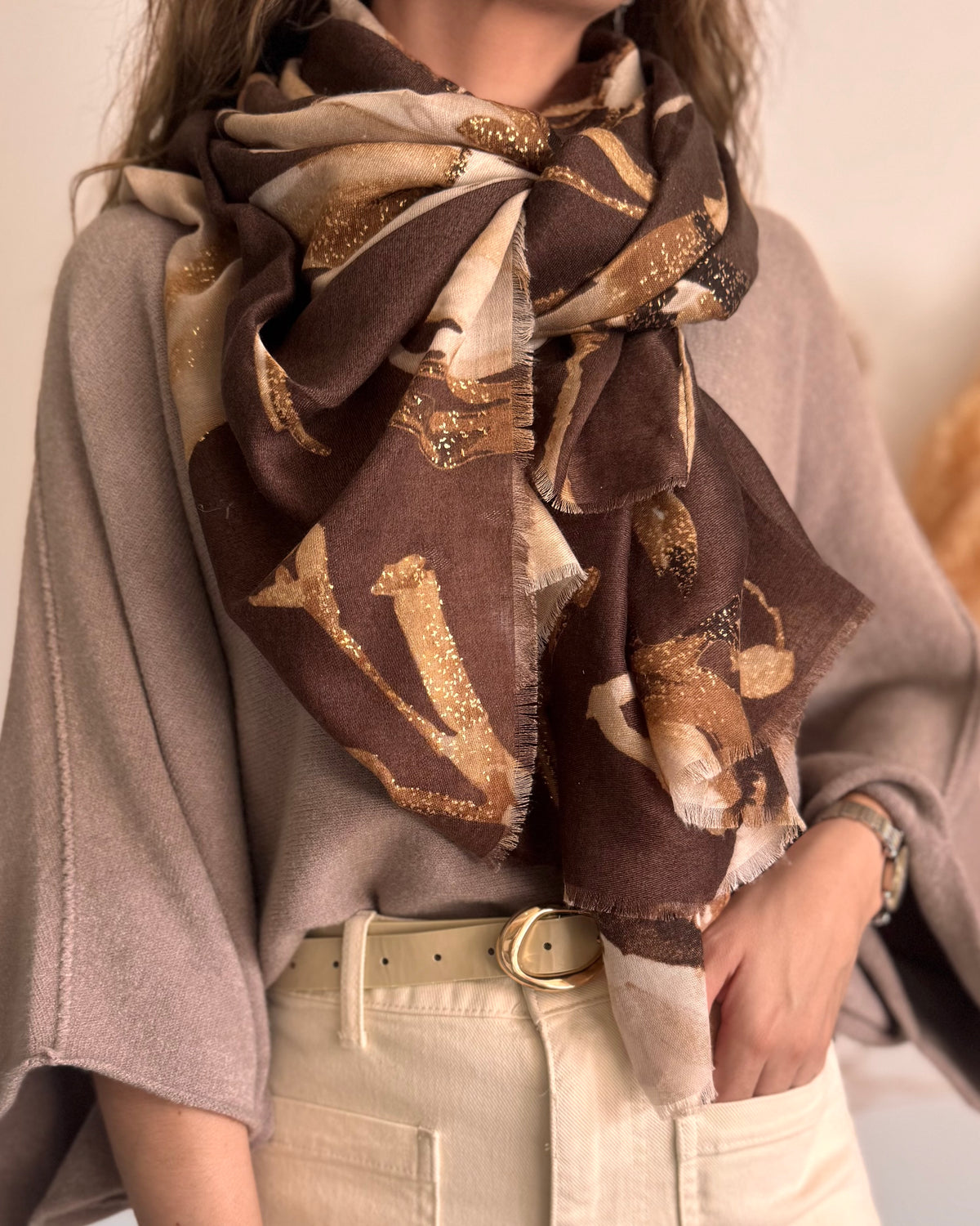 FOULARD VICTORIA - CHOCO