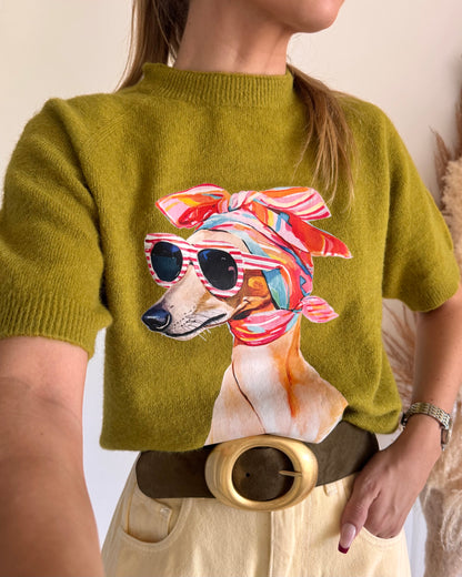 PULL MARGOT - VERT ANIS