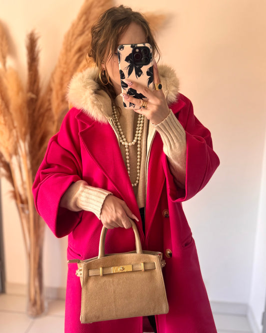 MANTEAU SPIES - FUSCHIA