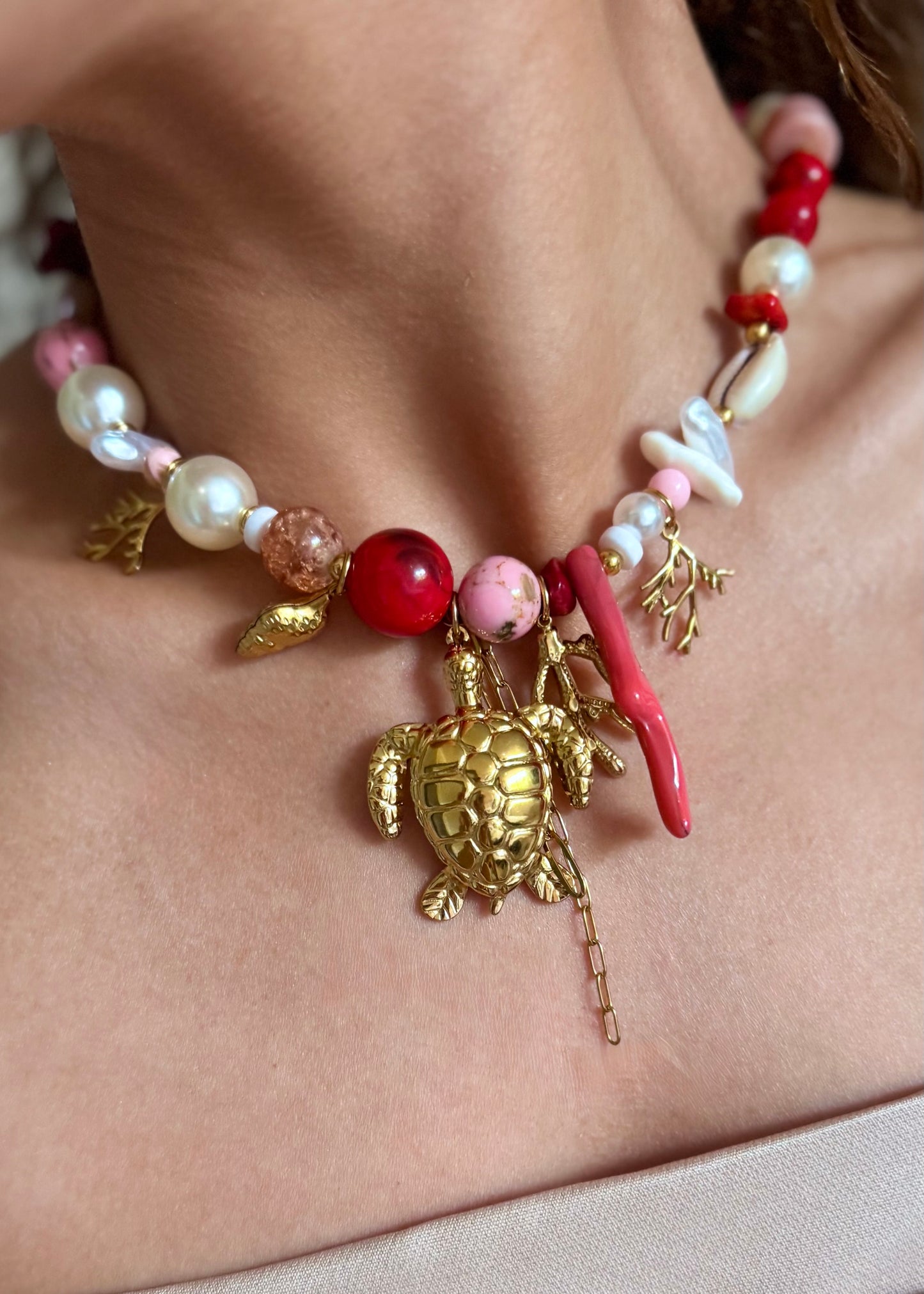 COLLIER MARÉE - ROUGE