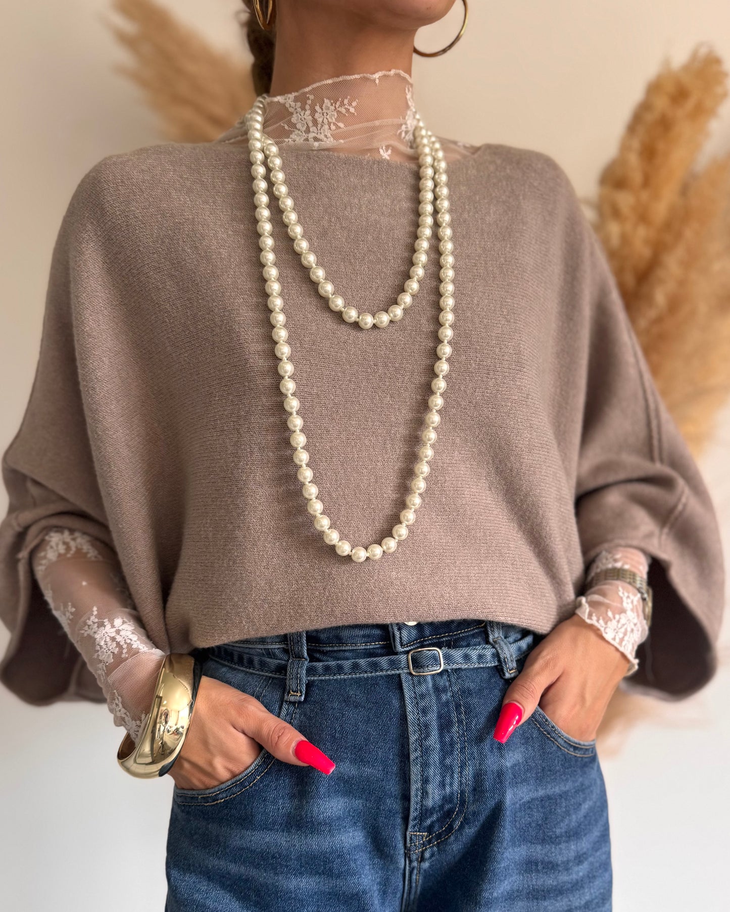PULL LENA - TAUPE