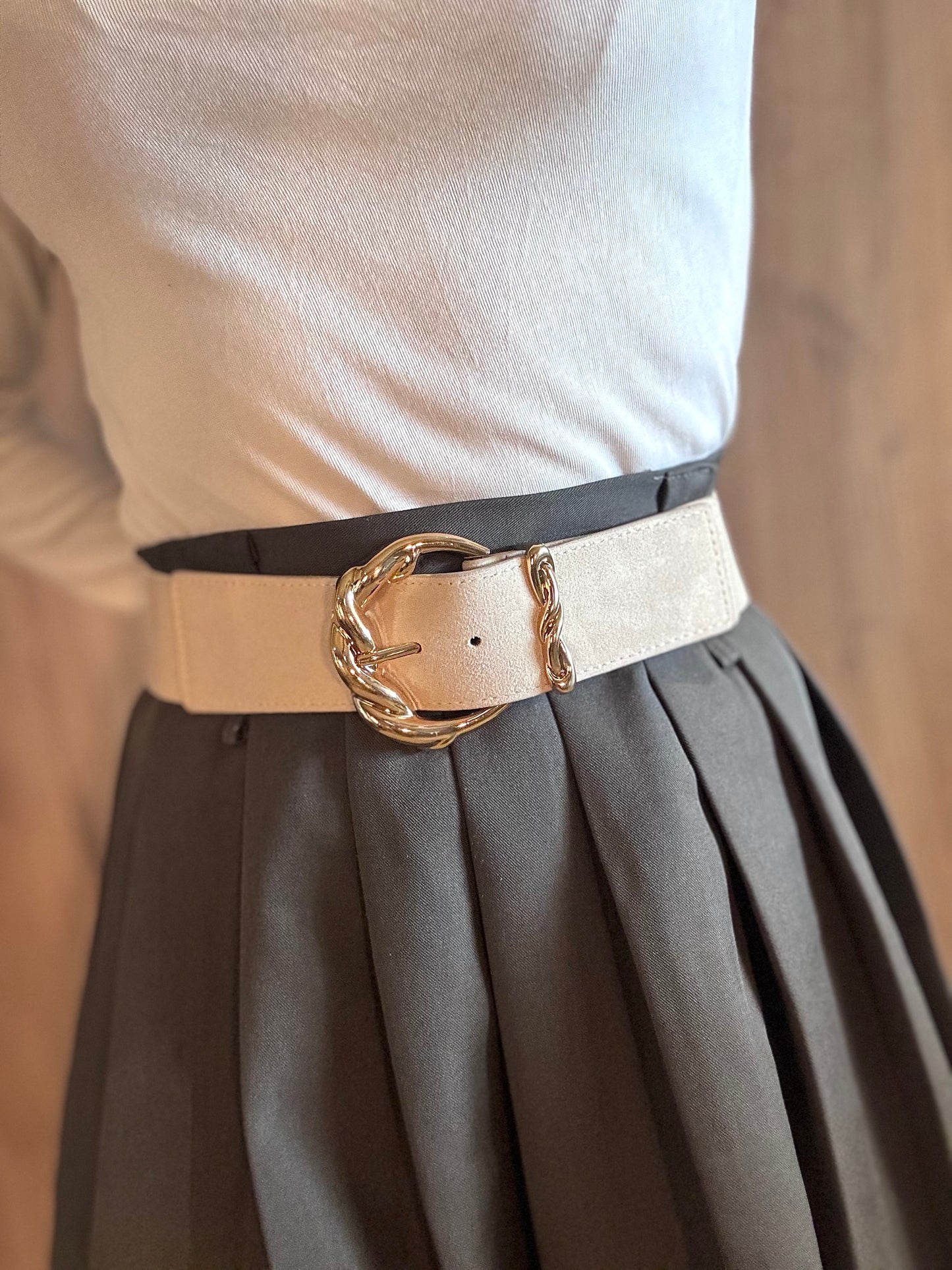 CEINTURE ELASTIQUE - BEIGE